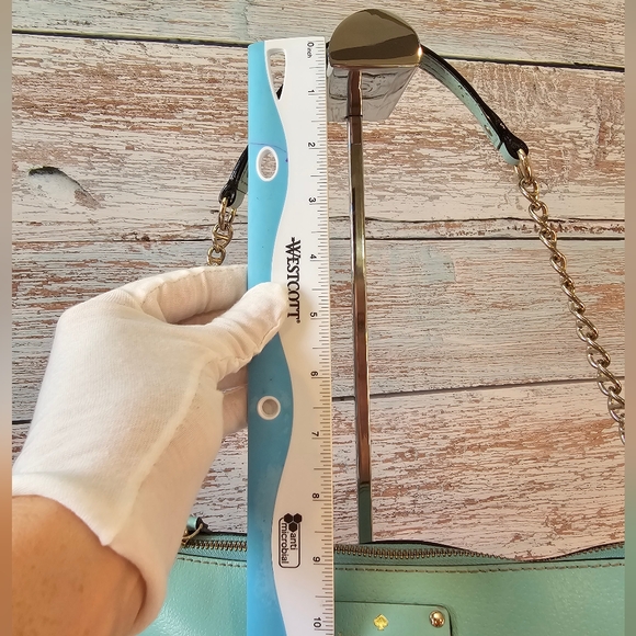 EUC 💎 Kate Spade Wellesley Byrd Mint Green Pebbled Leather Handbag - Picture 16 of 16